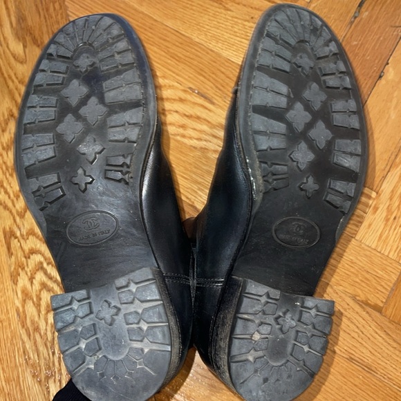 Chanel Black Leather Chelsea Booties - Picture 7 of 9